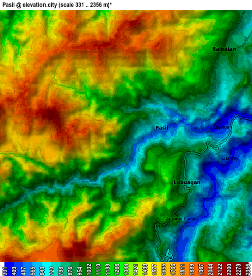 Zoom OUT 2x Pasil, Philippines elevation map