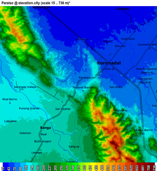 Zoom OUT 2x Paraiso, Philippines elevation map