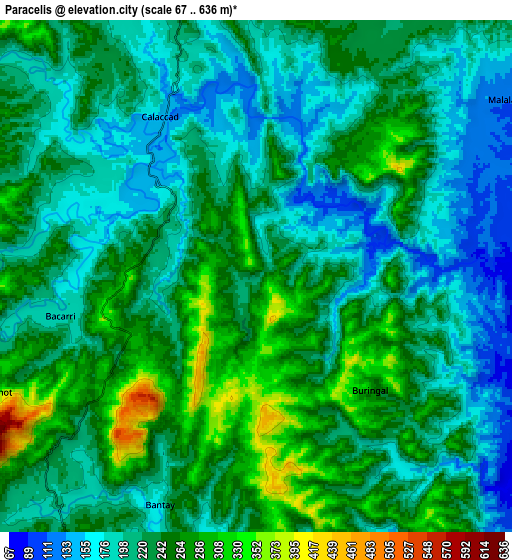 Zoom OUT 2x Paracelis, Philippines elevation map