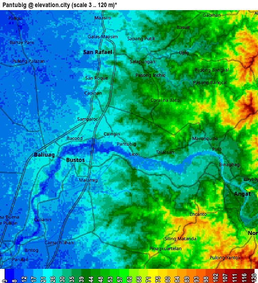 Zoom OUT 2x Pantubig, Philippines elevation map