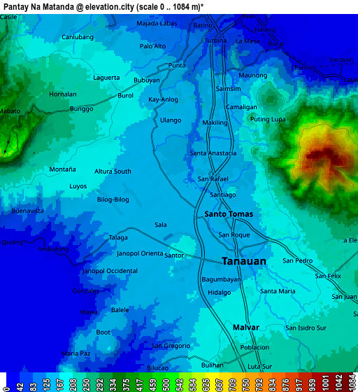 Zoom OUT 2x Pantay Na Matanda, Philippines elevation map