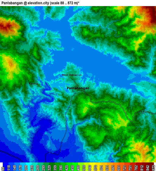 Zoom OUT 2x Pantabangan, Philippines elevation map