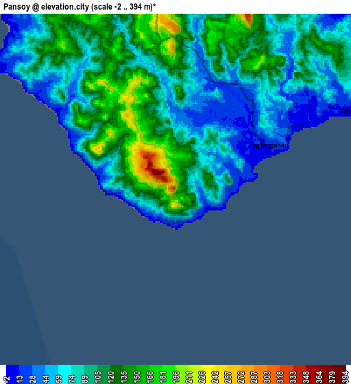 Zoom OUT 2x Pansoy, Philippines elevation map