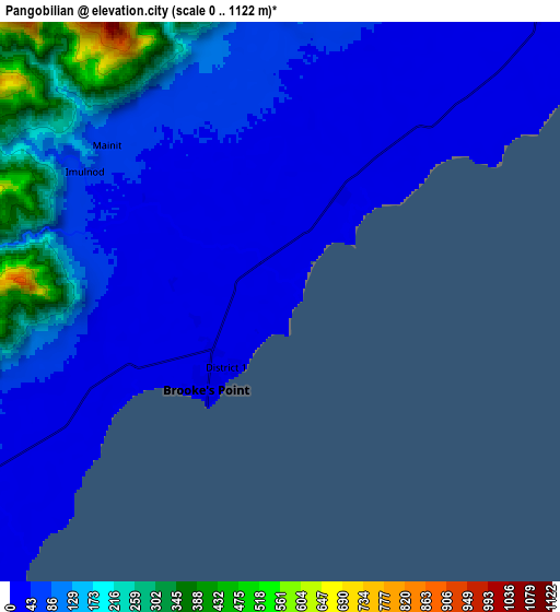 Zoom OUT 2x Pañgobilian, Philippines elevation map