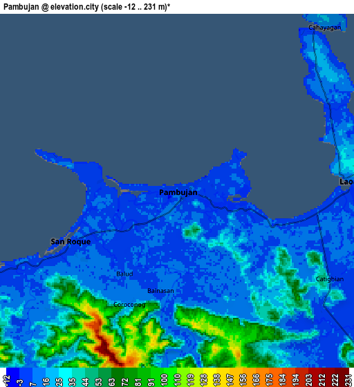 Zoom OUT 2x Pambujan, Philippines elevation map