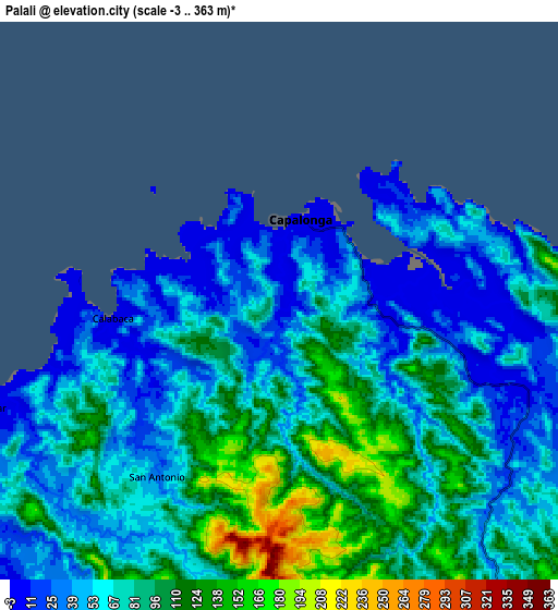 Zoom OUT 2x Palali, Philippines elevation map