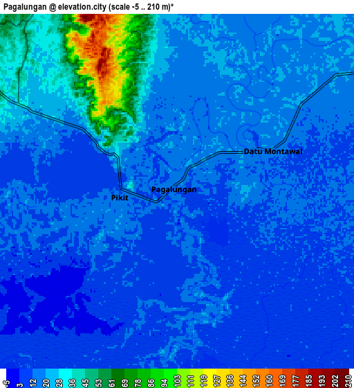 Zoom OUT 2x Pagalungan, Philippines elevation map