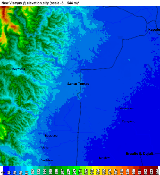 Zoom OUT 2x New Visayas, Philippines elevation map