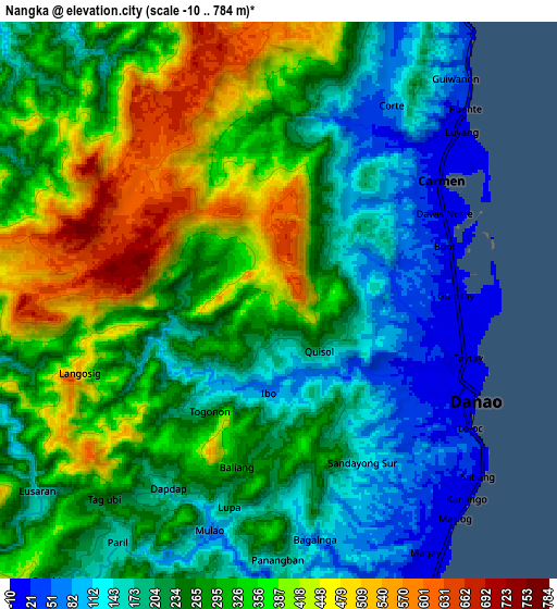 Zoom OUT 2x Nangka, Philippines elevation map