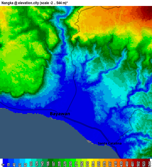 Zoom OUT 2x Nangka, Philippines elevation map