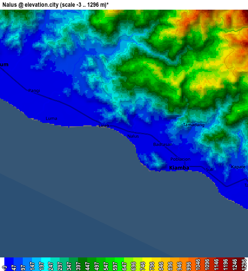 Zoom OUT 2x Nalus, Philippines elevation map