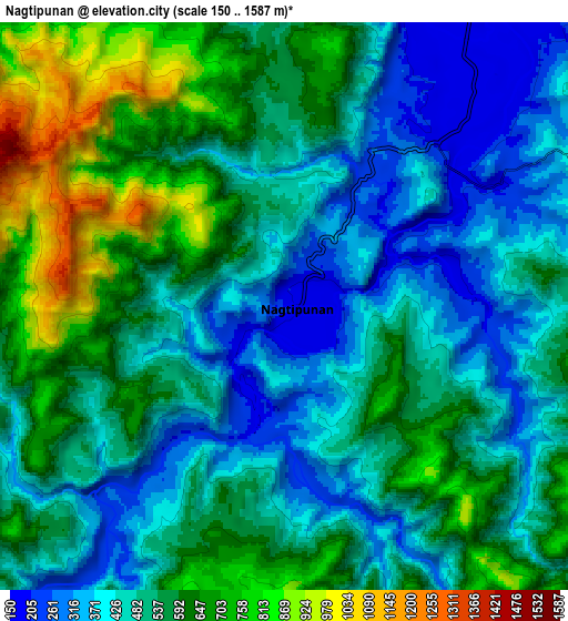 Zoom OUT 2x Nagtipunan, Philippines elevation map