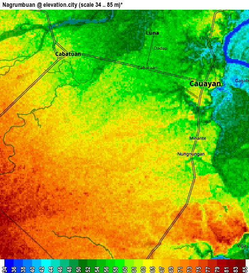 Zoom OUT 2x Nagrumbuan, Philippines elevation map