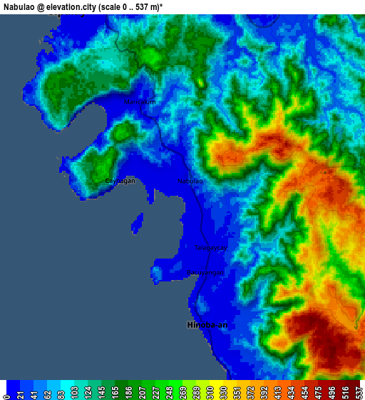 Zoom OUT 2x Nabulao, Philippines elevation map