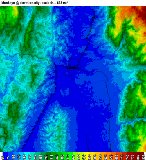 Zoom OUT 2x Monkayo, Philippines elevation map