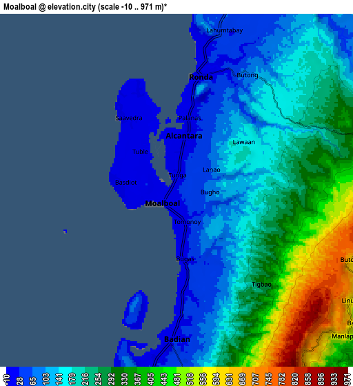 Zoom OUT 2x Moalboal, Philippines elevation map