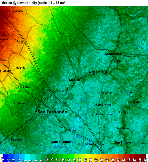 Zoom OUT 2x Mexico, Philippines elevation map