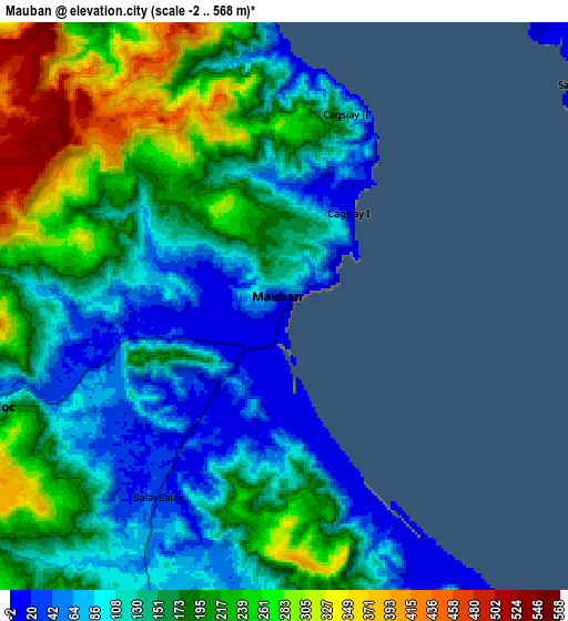 Zoom OUT 2x Mauban, Philippines elevation map