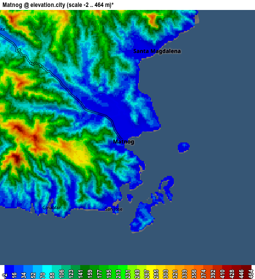 Zoom OUT 2x Matnog, Philippines elevation map