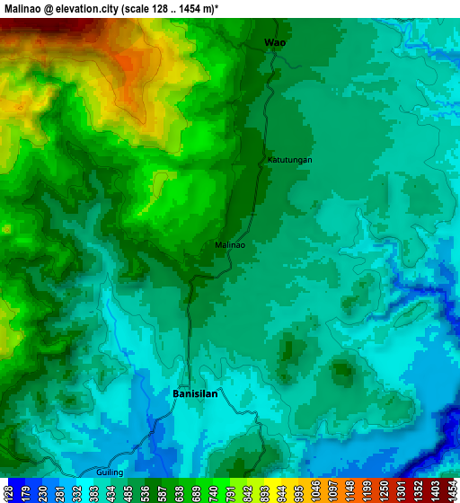 Zoom OUT 2x Malinao, Philippines elevation map