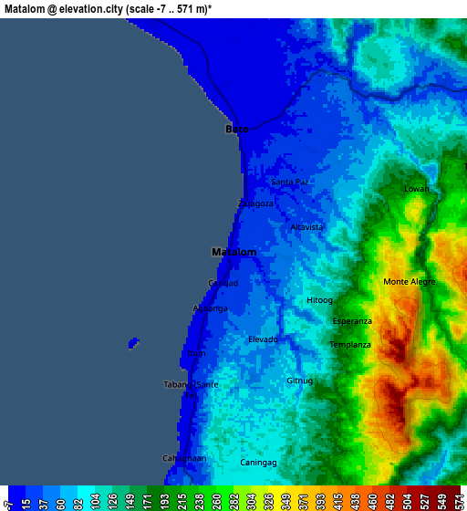 Zoom OUT 2x Matalom, Philippines elevation map