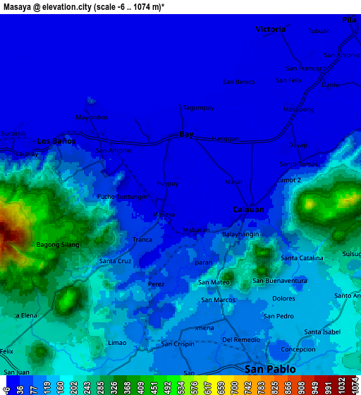 Zoom OUT 2x Masaya, Philippines elevation map