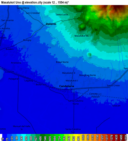 Zoom OUT 2x Masalukot Uno, Philippines elevation map