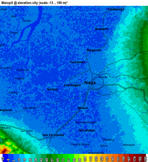 Zoom OUT 2x Marupit, Philippines elevation map