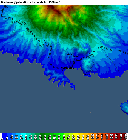Zoom OUT 2x Mariveles, Philippines elevation map