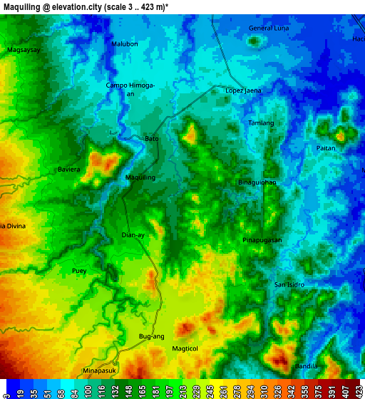 Zoom OUT 2x Maquiling, Philippines elevation map