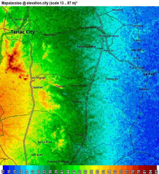 Zoom OUT 2x Mapalacsiao, Philippines elevation map