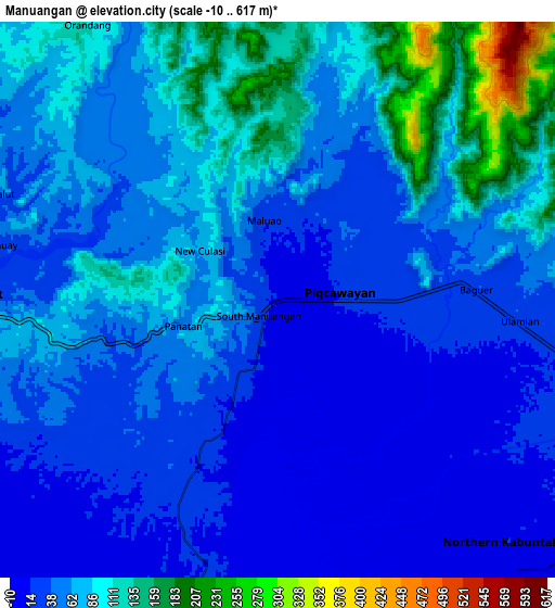 Zoom OUT 2x Manuangan, Philippines elevation map