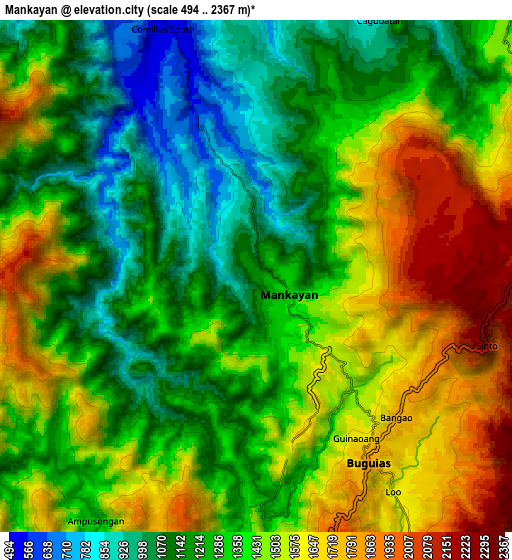 Zoom OUT 2x Mankayan, Philippines elevation map