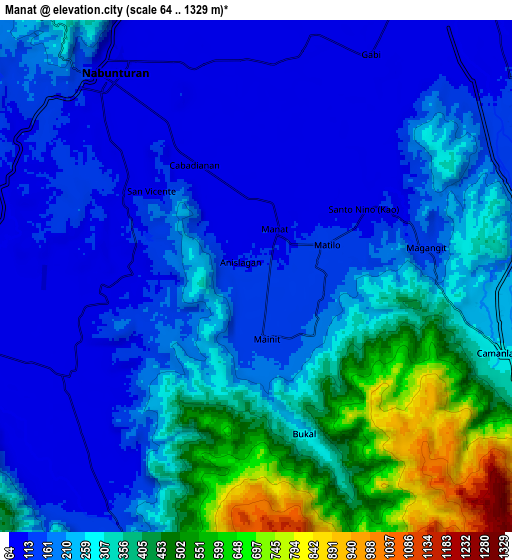 Zoom OUT 2x Manat, Philippines elevation map