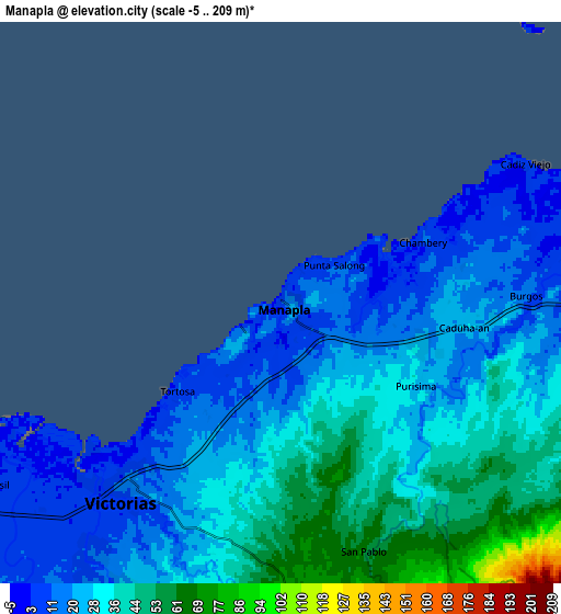 Zoom OUT 2x Manapla, Philippines elevation map