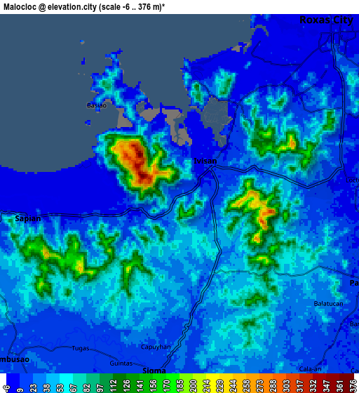 Zoom OUT 2x Malocloc, Philippines elevation map