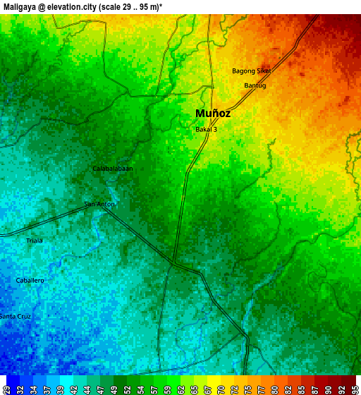 Zoom OUT 2x Maligaya, Philippines elevation map