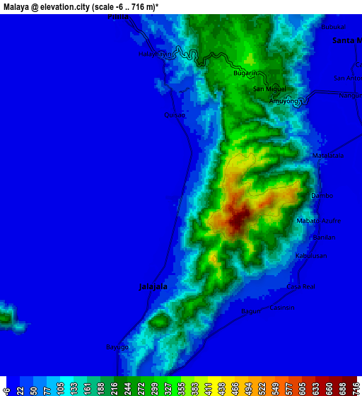 Zoom OUT 2x Malaya, Philippines elevation map