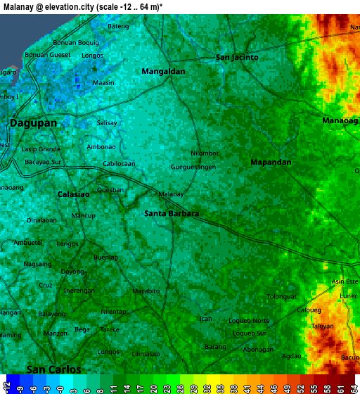 Zoom OUT 2x Malanay, Philippines elevation map