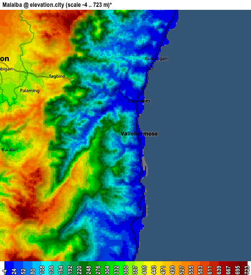 Zoom OUT 2x Malaiba, Philippines elevation map