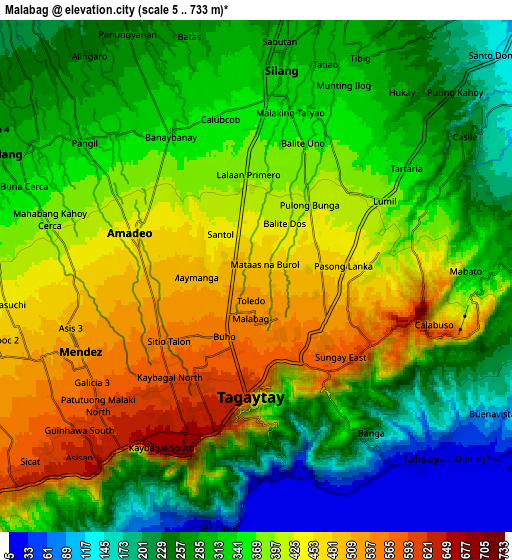 Zoom OUT 2x Malabag, Philippines elevation map