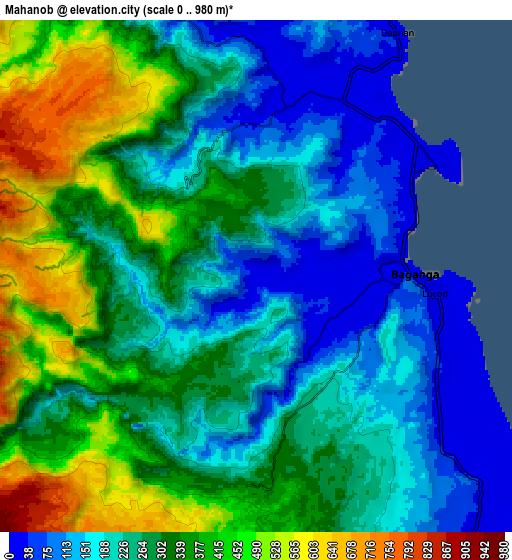 Zoom OUT 2x Mahanob, Philippines elevation map