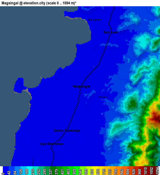 Zoom OUT 2x Magsingal, Philippines elevation map