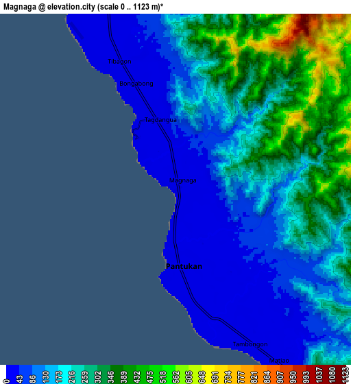 Zoom OUT 2x Magnaga, Philippines elevation map