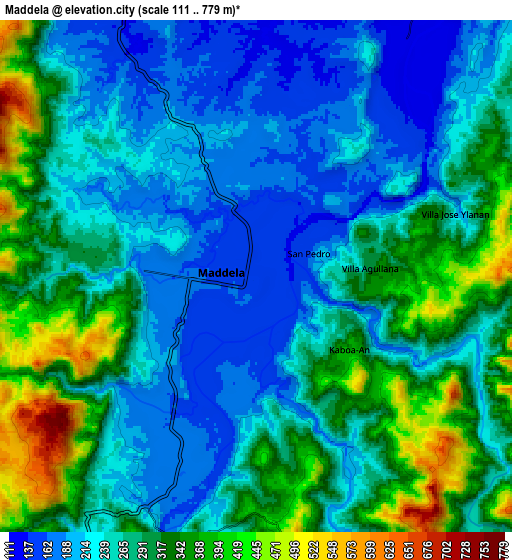 Zoom OUT 2x Maddela, Philippines elevation map