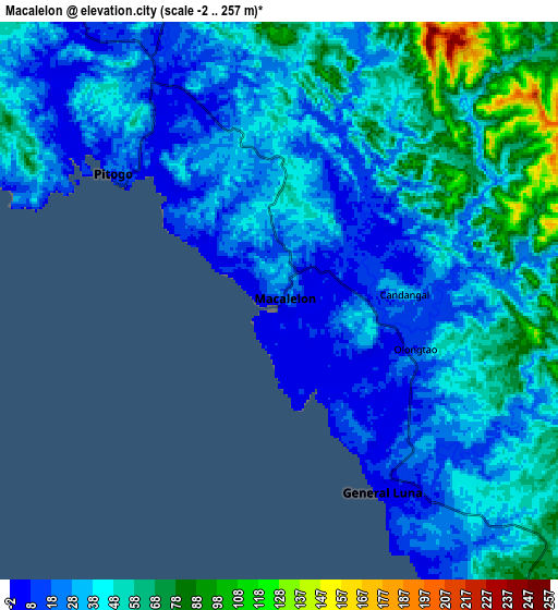 Zoom OUT 2x Macalelon, Philippines elevation map