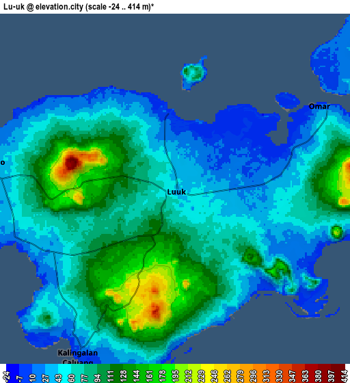 Zoom OUT 2x Lu-uk, Philippines elevation map