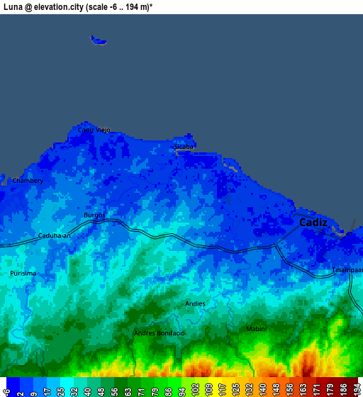 Zoom OUT 2x Luna, Philippines elevation map