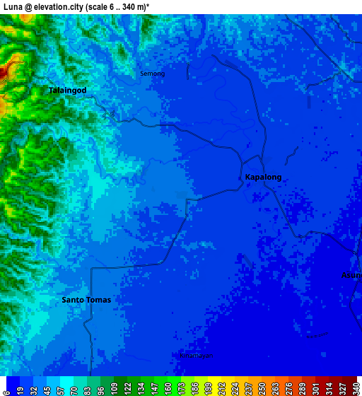 Zoom OUT 2x Luna, Philippines elevation map