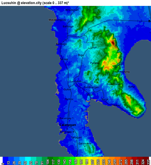 Zoom OUT 2x Lucsuhin, Philippines elevation map